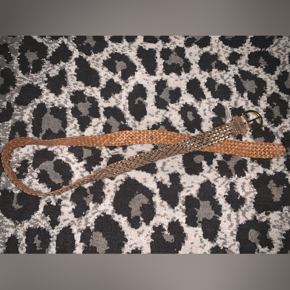 Gold braided Fossil belt.